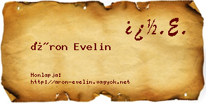 Áron Evelin névjegykártya